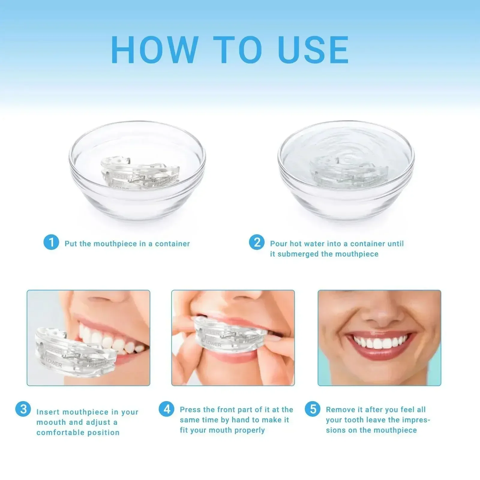 Dispositivo Anti-Ronco Transparente Ajustável para Dormir - Imagem 6