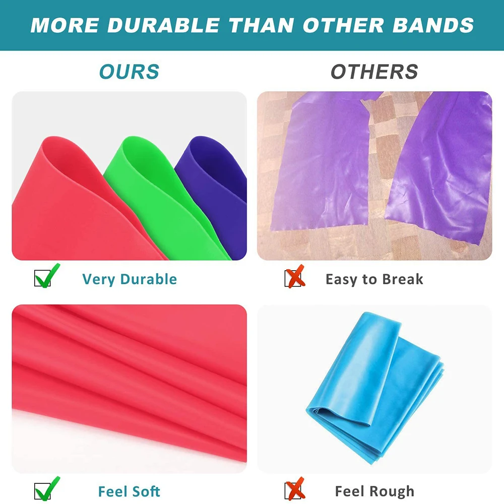 Faixa Elástica de Resistência para Yoga Pilates Látex Natural - Imagem 3