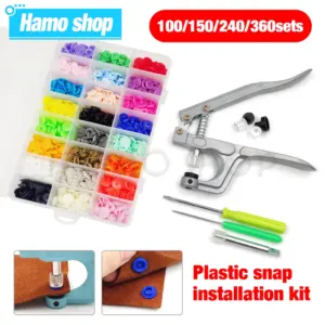 kit alicate botão pressão plástico t5