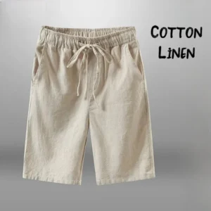 shorts de linho algodão masculino