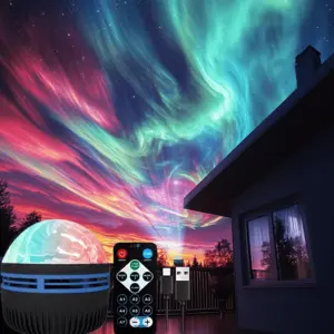 luz noturna led projetor céu estrelado aurora