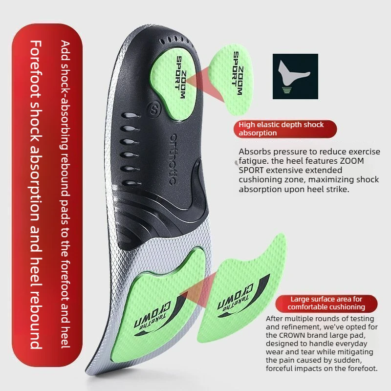 Palmilha Esportiva Suporte Arco Grafeno Cor Verde - Imagem 3