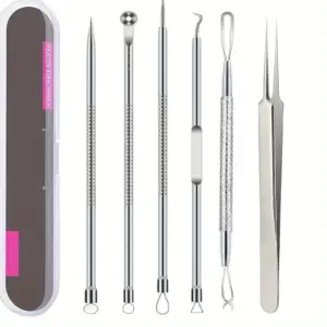 conjunto de pinças para cravos e espinhas