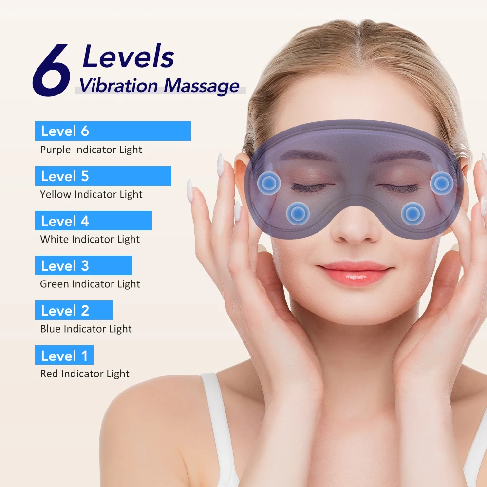 Máscara de Olho Aquecida 3D Recarregável com Massagem - Imagem 4