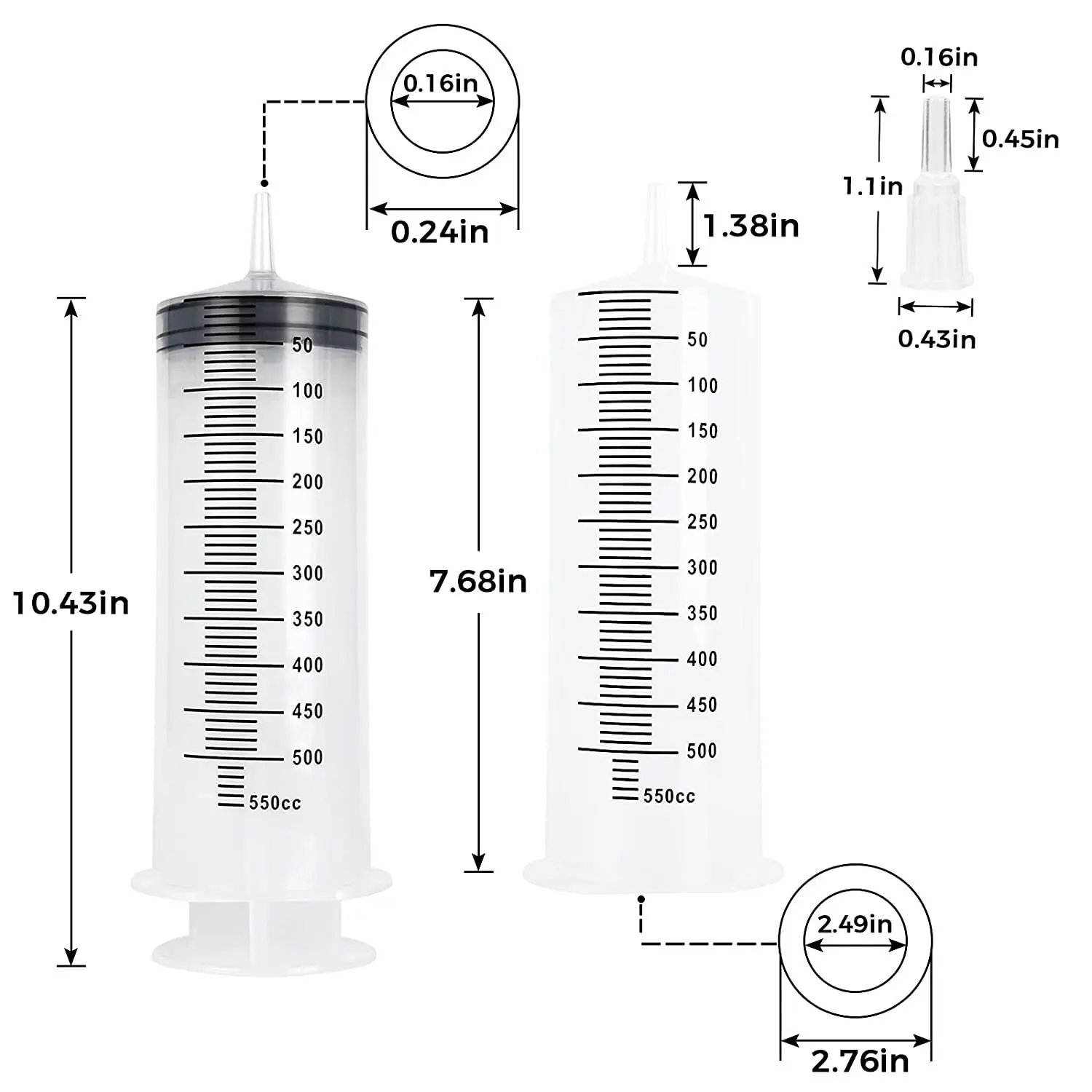 Seringa de Nutrição para Animais de Estimação 100ml-550ml com Mangueira - Imagem 6
