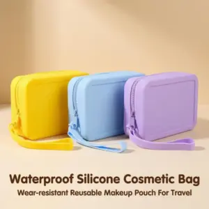 bolsa de maquiagem de viagem silicone