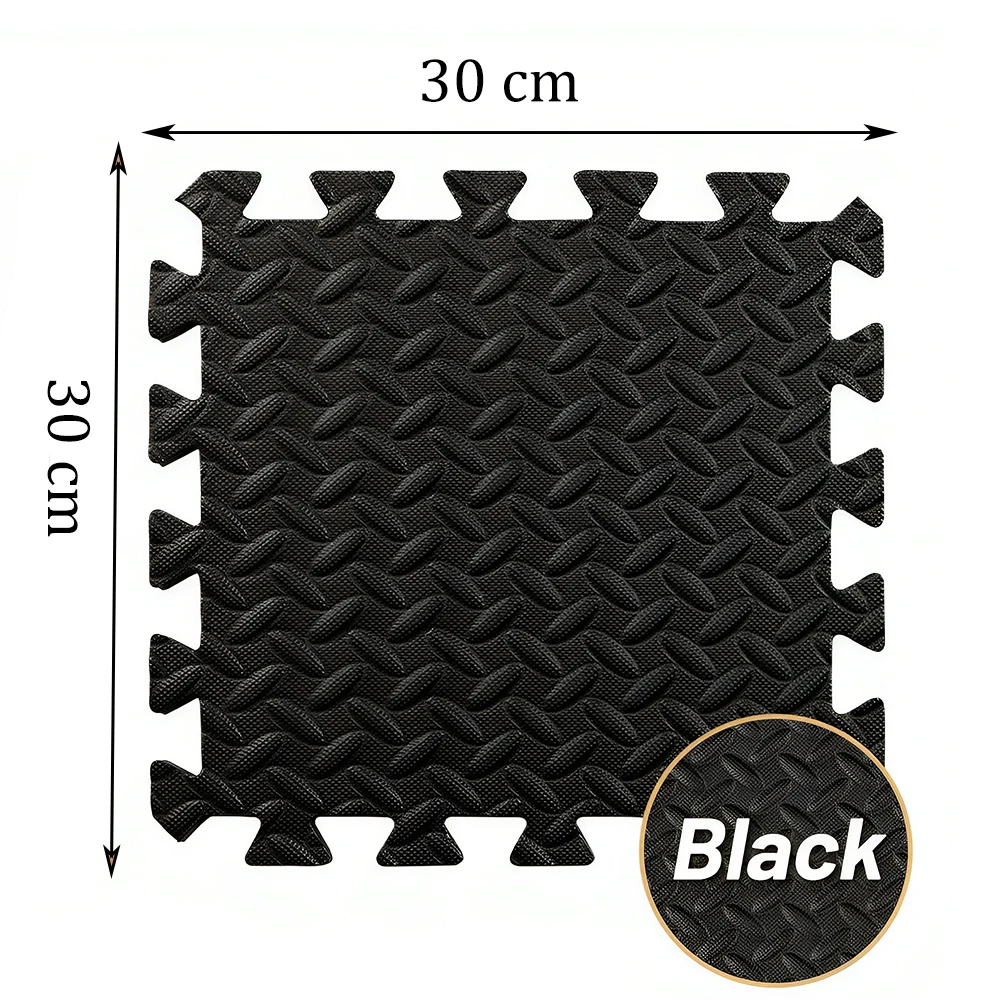 Tapete de Encaixe para Fitness 16 Peças EVA 30x30 cm Preto - Imagem 6