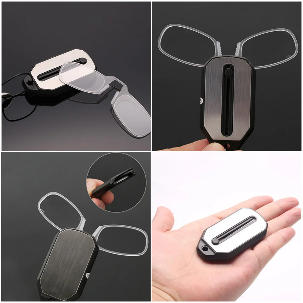 MDOD Óculos de Leitura Dobrável Clip-on Ultraleve Chaveiro - Imagem 5