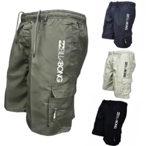 shorts masculino esportivo múltiplos bolsos