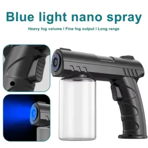 garrafa pulverizadora 280ml usb nano luz azul