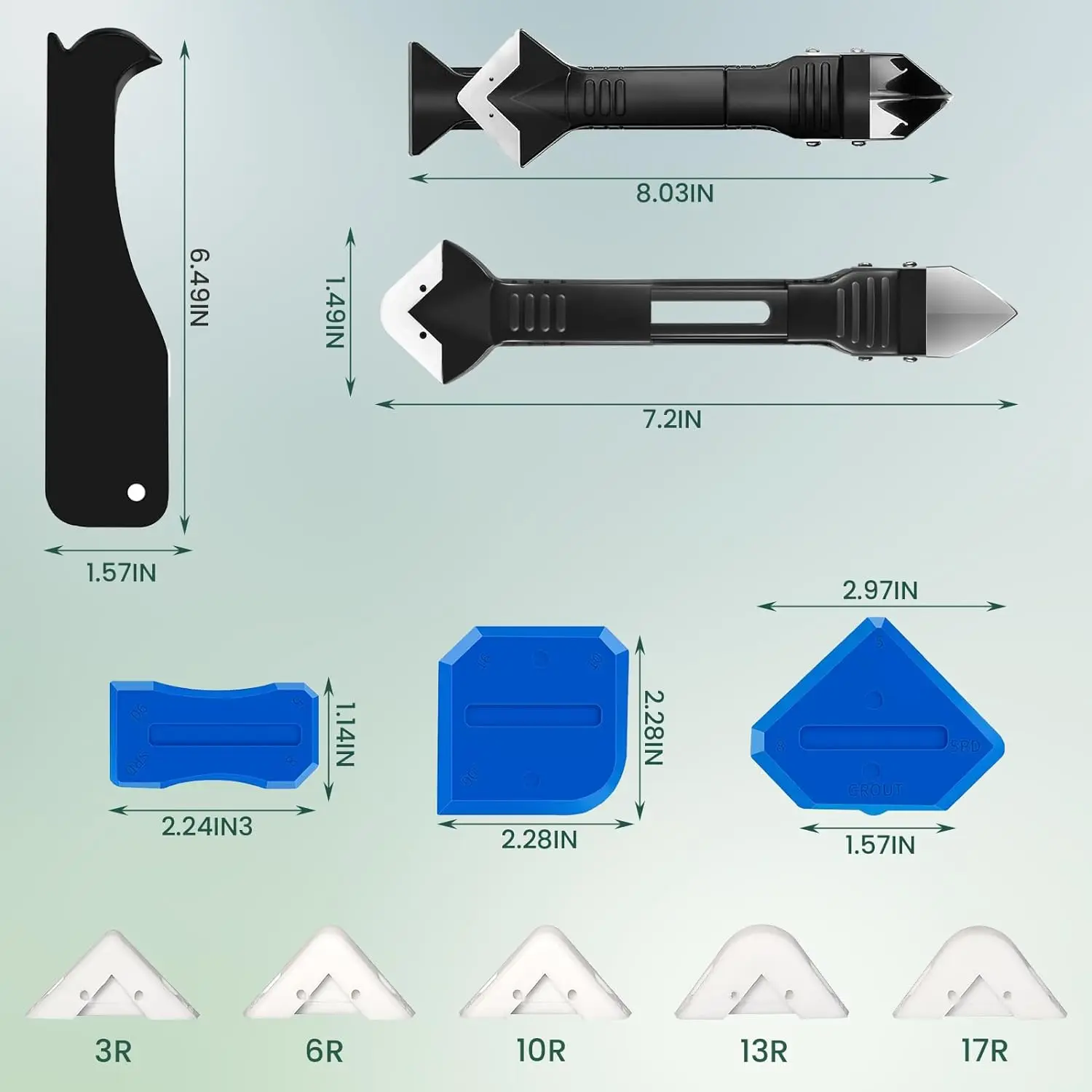 Kit Ferramentas para Remoção de Selante 3 em 1 com 9 Peças - Imagem 5
