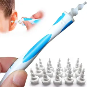 limpador de ouvidos espiral de silicone