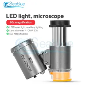 microscópio portátil 60x led