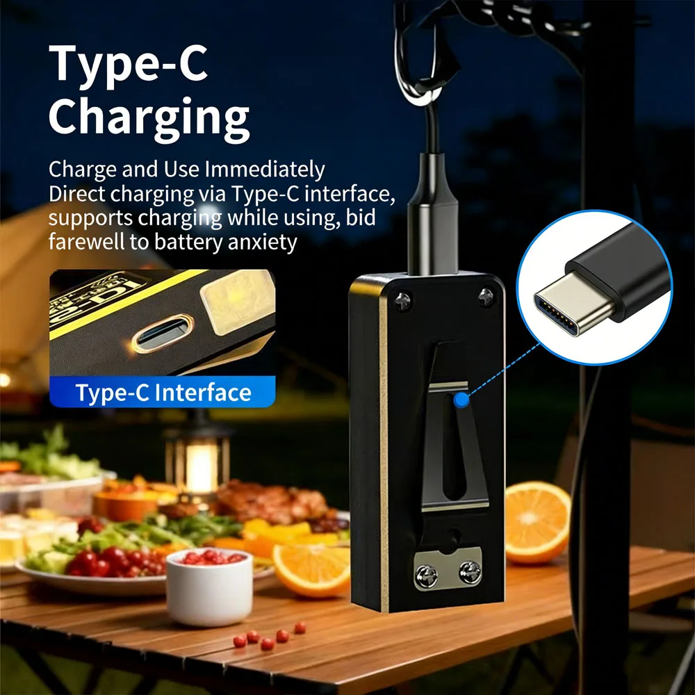 Lanterna LED COB Mini Portátil Recarregável com Clip Magnético - Imagem 2