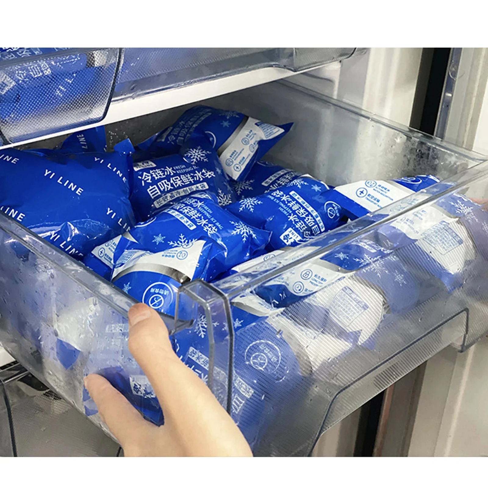 Bolsa Térmica Reutilizável Self-Priming Glacê Cooler Bag Azul - Imagem 4