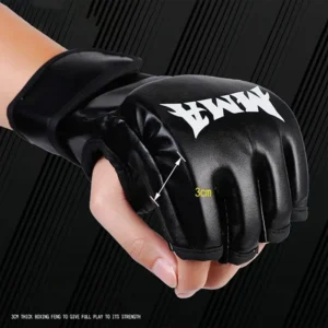luvas de boxe meio dedo pu