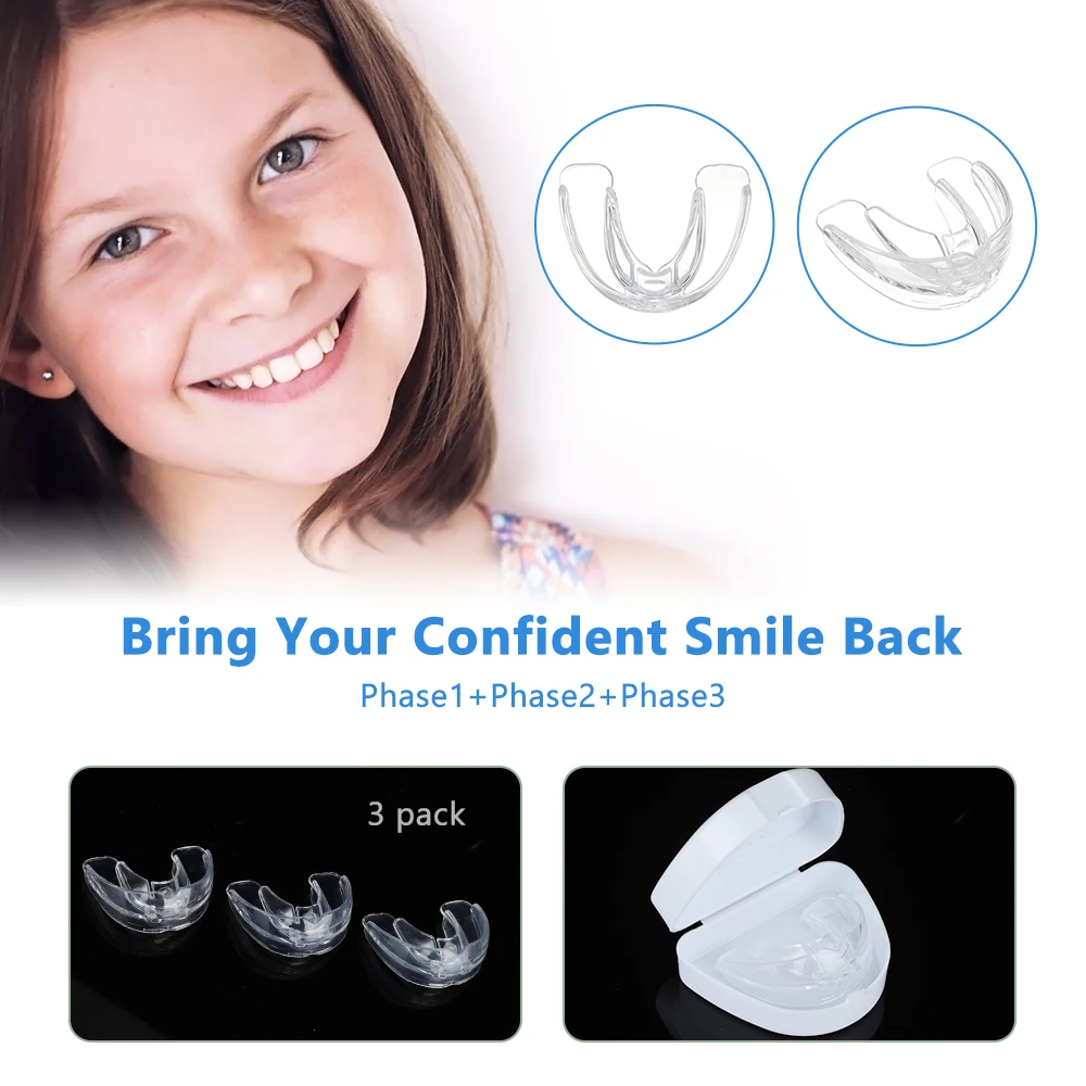 Conjunto de Aparelho Dental Infantil 3 Estágios Silicone Transparente - Imagem 3