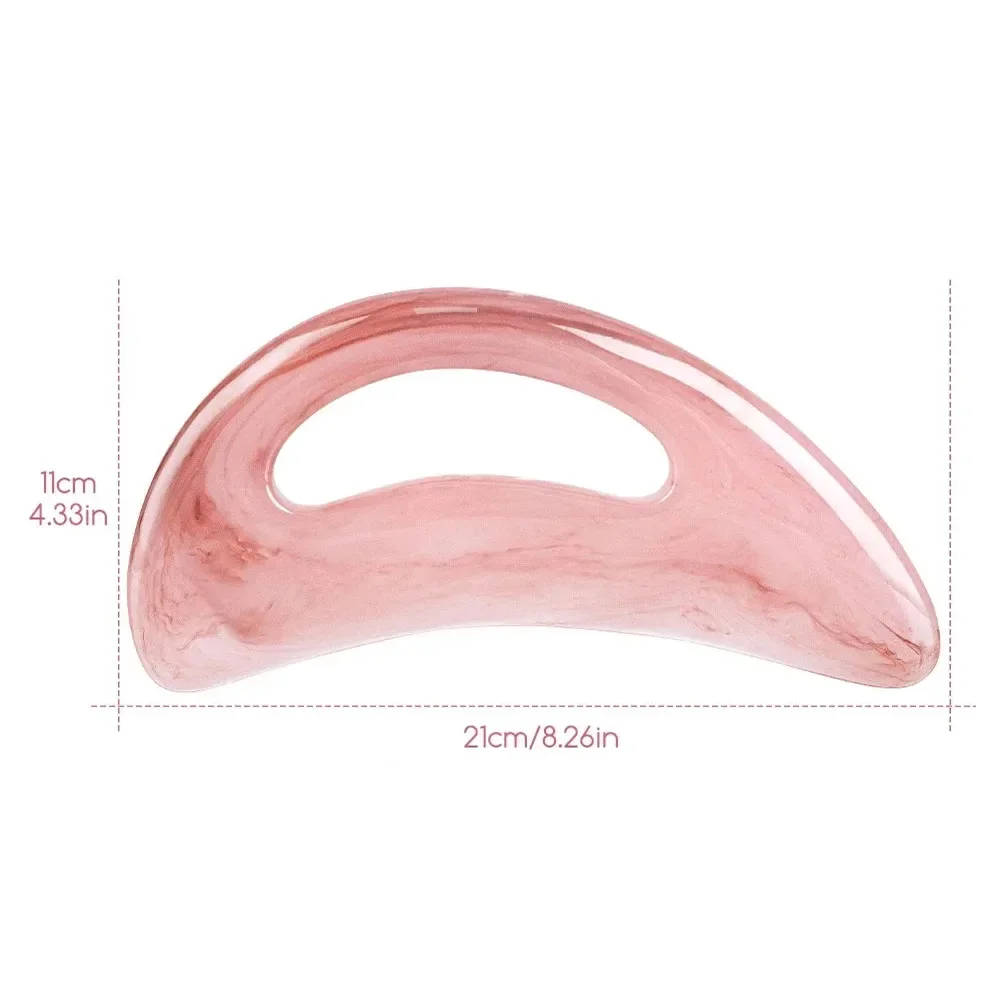 Gua Sha Raspagem Corporal Ferramenta de Massagem Resina Vermelho - Imagem 2