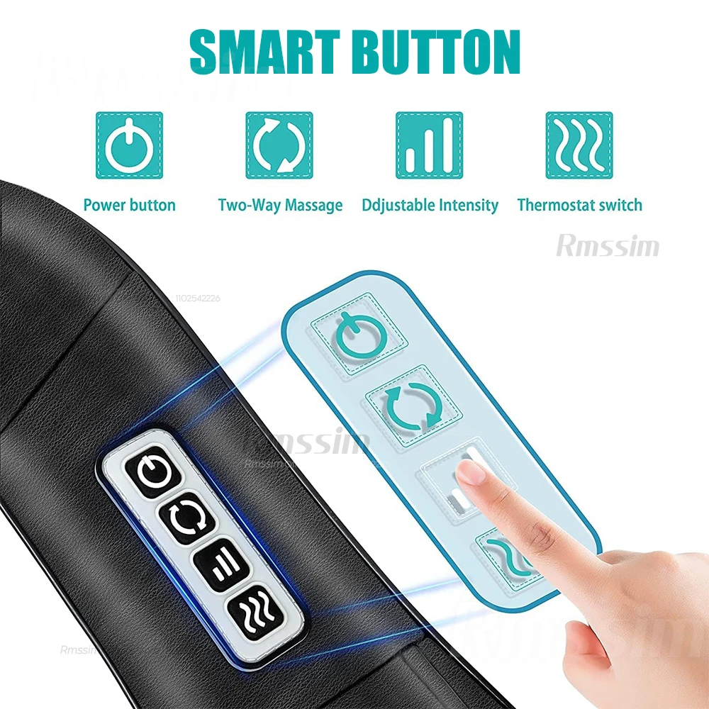 Massageador Shiatsu Elétrico Pescoço e Ombro Marfim - Imagem 4
