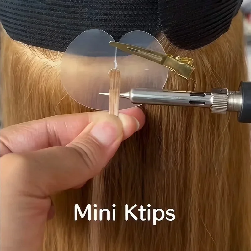 Ferro Digital para Extensões de Cabelo Queratina Vermelho - Imagem 2
