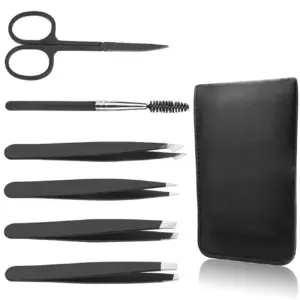 kit pinça de sobrancelha 6 peças