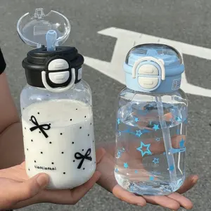 garrafa de água com canudo 500ml