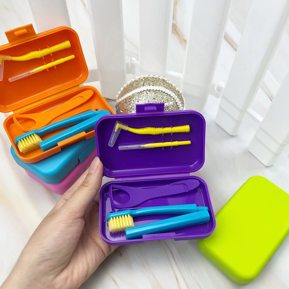 Kit de Higiene Oral Ortodôntica Amarelo - Imagem 2