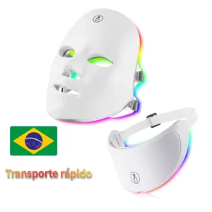 máscara led facial e pescoço 7 cores