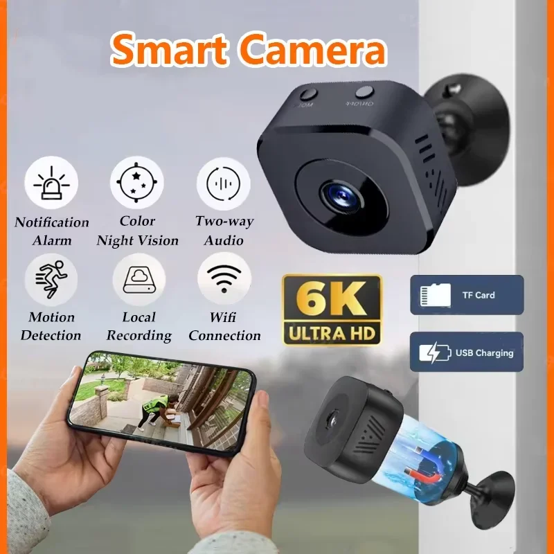 Mini Câmera de Segurança WiFi 4K Full HD com Áudio Bidirecional - Imagem 6