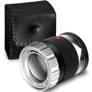 lupa de bolso 30x led uv