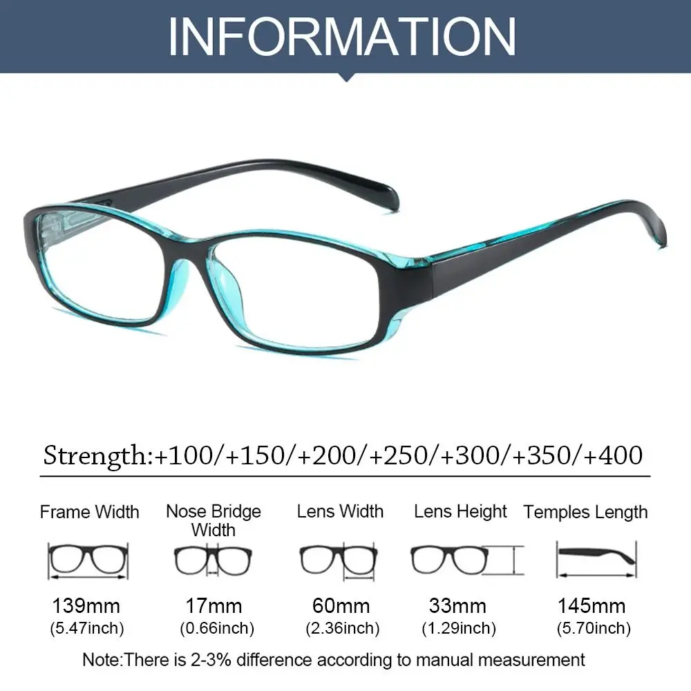 Óculos de Leitura Anti-Luz Azul PC, Lentes +100 - Imagem 5