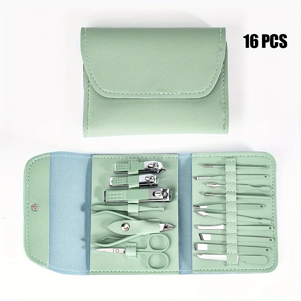 Conjunto de Manicure Pedicure com Estojo Portátil Azul - Imagem 5