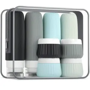 kit de garrafas de viagem de silicone
