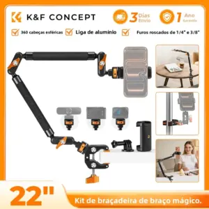 braço mágico articulável com grampo