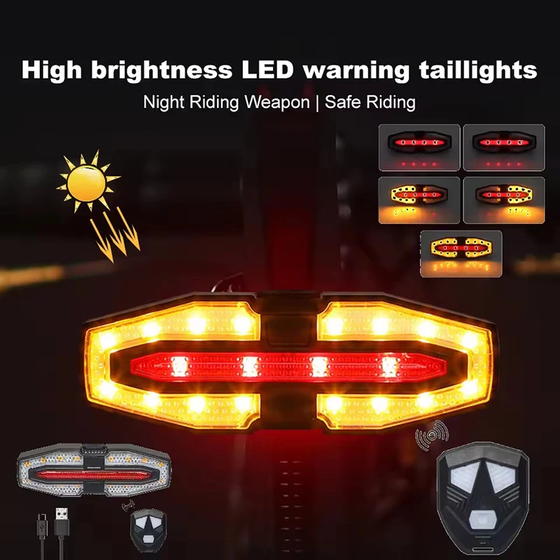 Bucklaos Luz Traseira de Bicicleta com Seta e Controle Remoto - Imagem 4