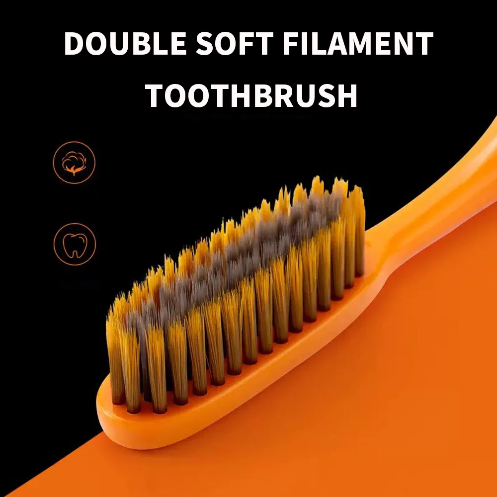 Escova Dental Macia Laranja para Limpeza Profunda Adultos - Imagem 4