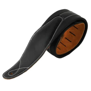 correia de guitarra acolchoada couro