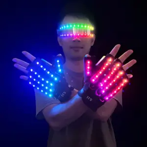 luva led usb recarregável