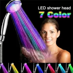 cabeça de chuveiro led 7 cores