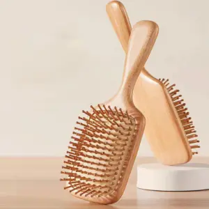 escova de cabelo de bambu