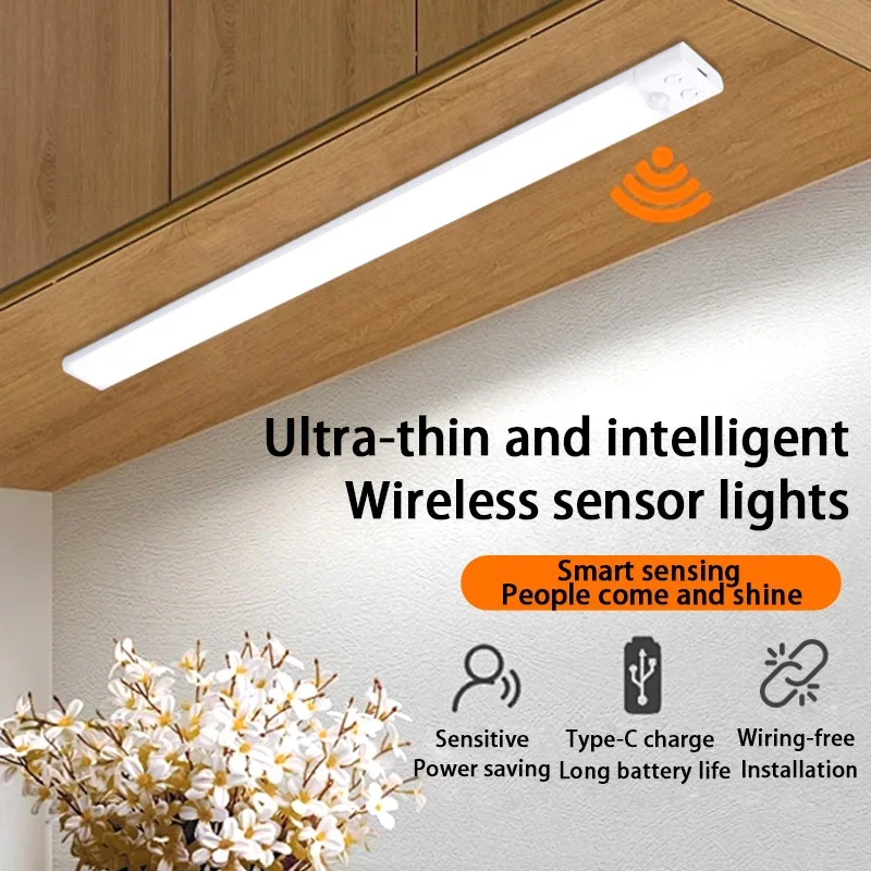 Luminária LED com Sensor de Movimento Recarregável 20cm Luz Quente - Imagem 2