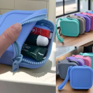 bolsa de silicone para moedas com zíper