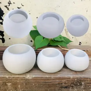 molde redondo de silicone para vaso