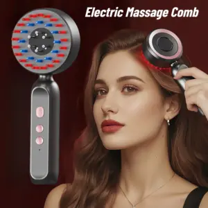 pente massageador elétrico luz vermelha
