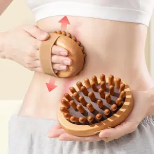 escova massageadora corporal de madeira