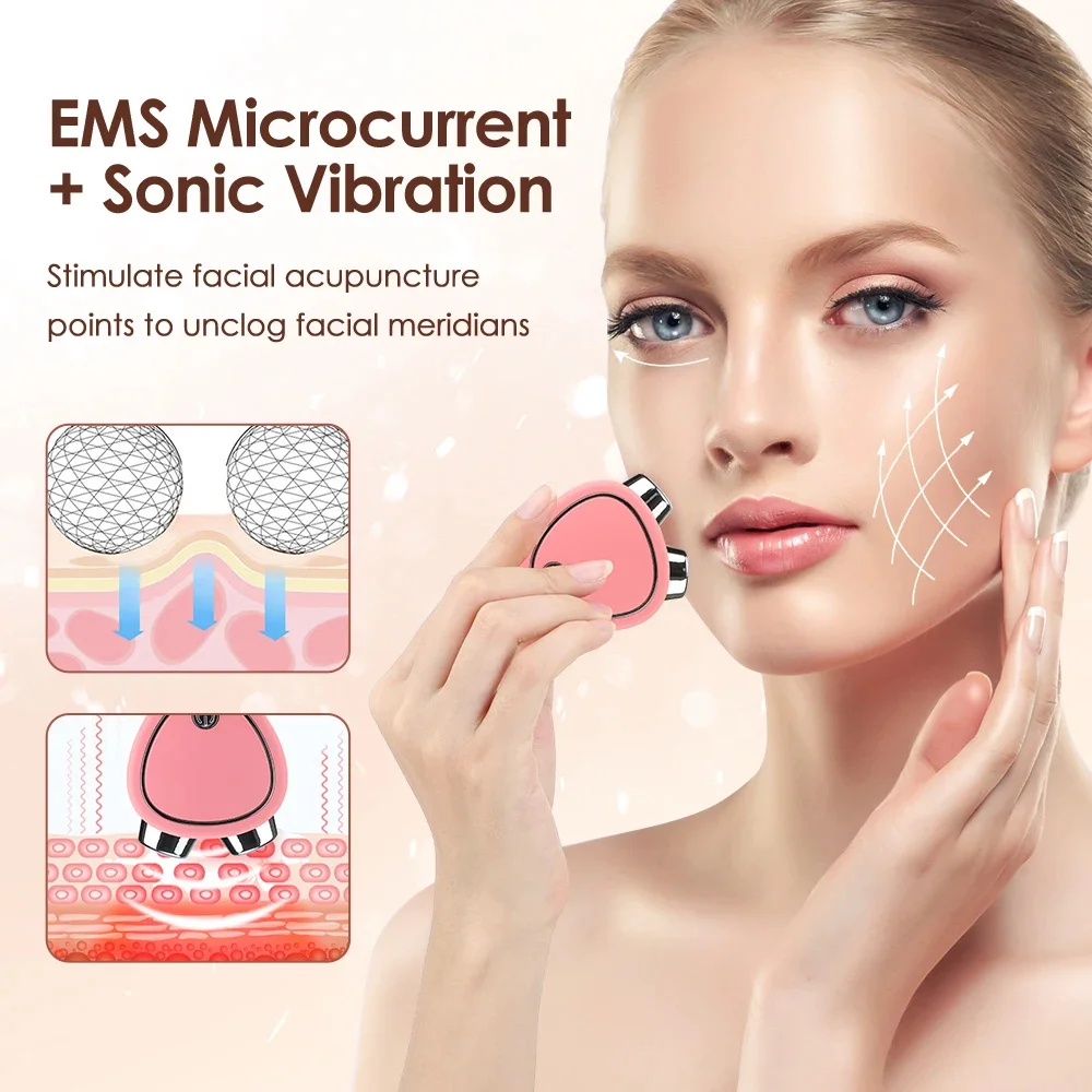 Massageador Facial Microcorrente EMS Portátil Verde - Imagem 3