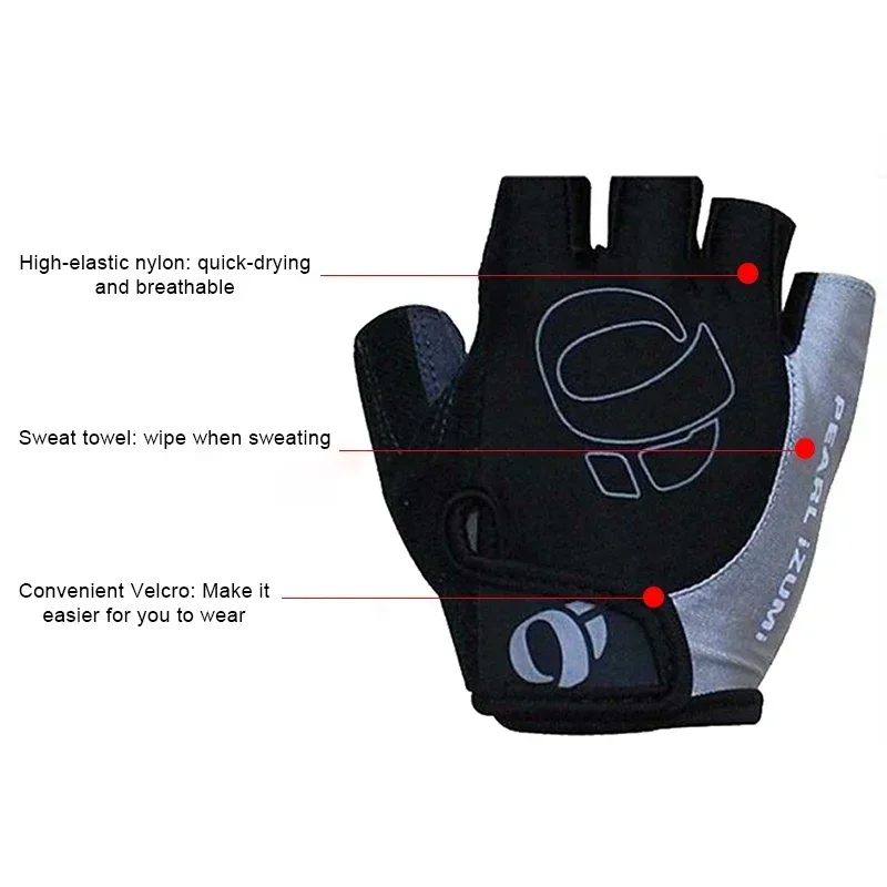 Luvas de Ciclismo Meio Dedo Antiderrapante com Gel - Imagem 2