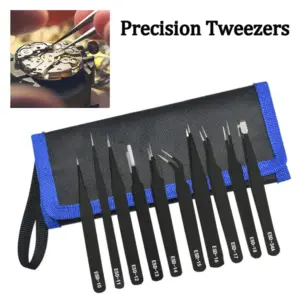 conjunto de pinças de precisão antiestáticas