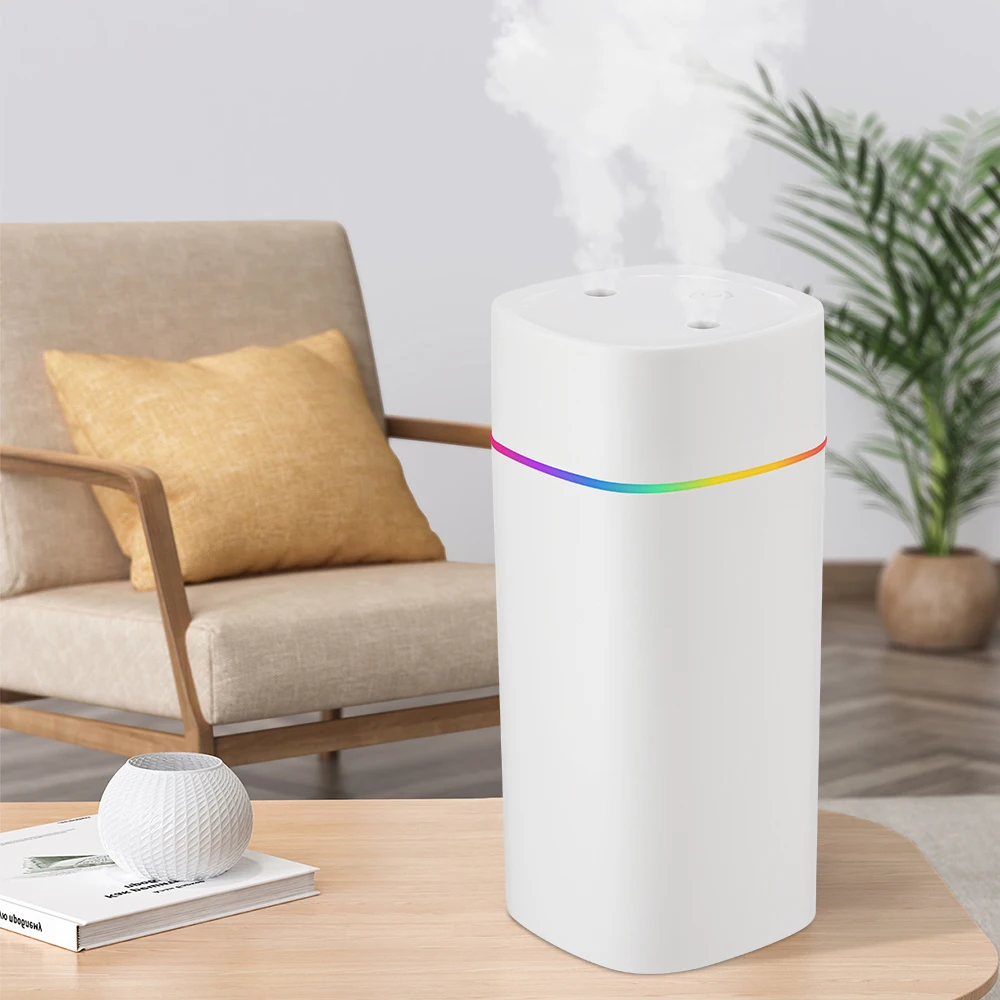 Umidificador de Ar 600ml Branco Micro-USB Luz Colorida - Imagem 6
