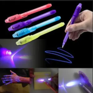caneta de luz UV tinta invisível